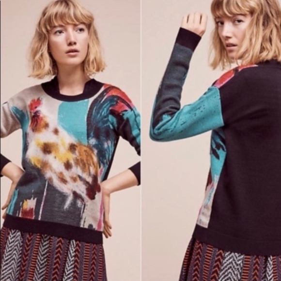 Anthropologie Sweaters - Anthropologie Rooster Sweater by Lauren C Walcott